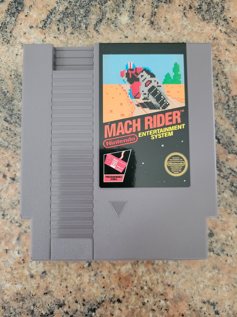 Nintendo (NES): Mach Rider Game & Sheath (Premium - 5 Screw Version). Excellent